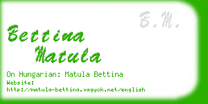 bettina matula business card